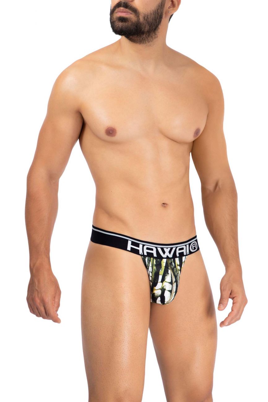 HAWAI 42164 Printed Microfiber Thongs Military Green