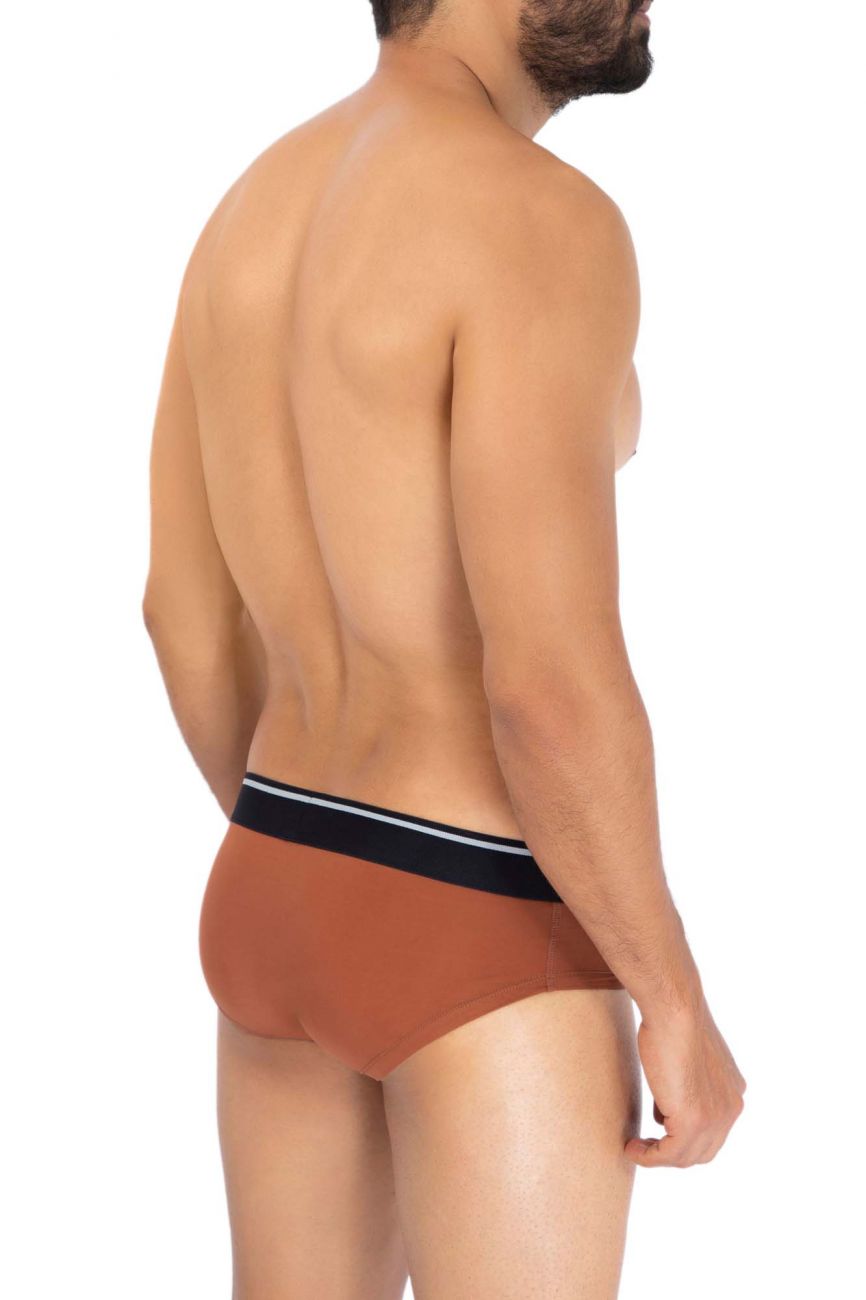 HAWAI 42191 Solid Microfiber Hip Briefs Amber