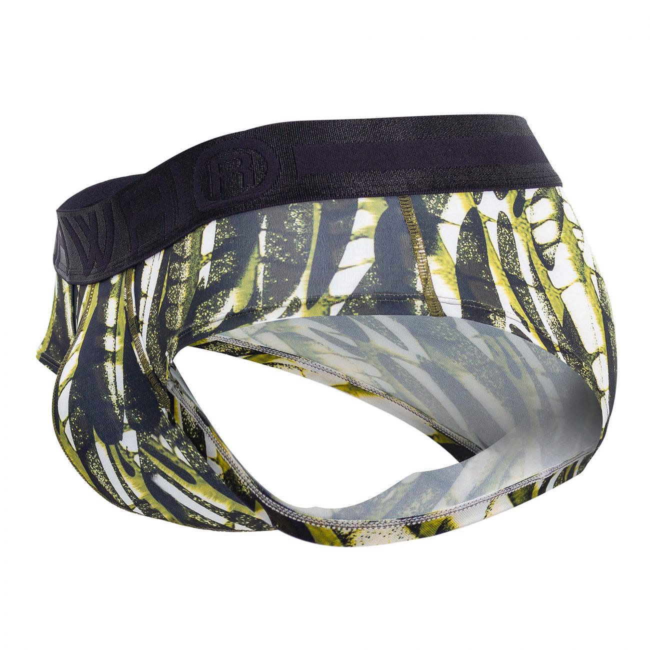 HAWAI 42192 Printed Microfiber Hip Briefs Military Green