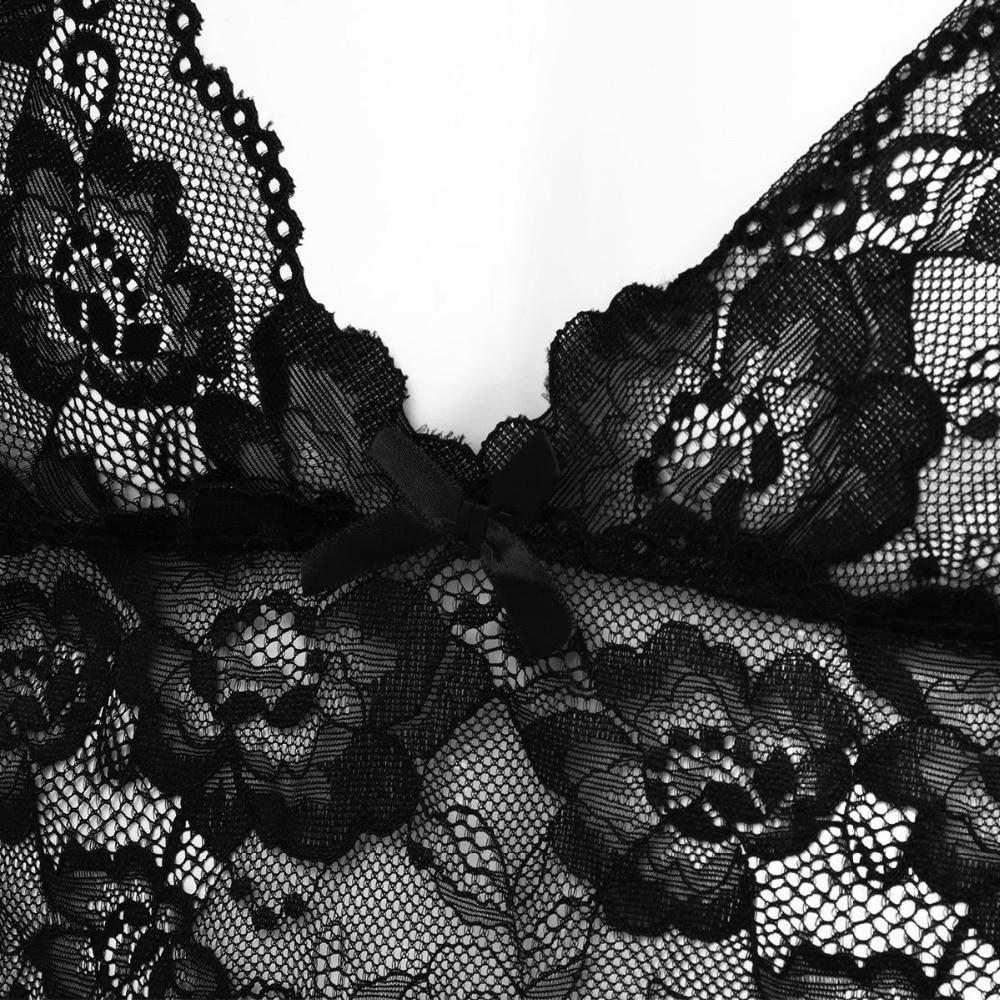 Mens Lingerie Sissy Sheer Lace Camisole Black