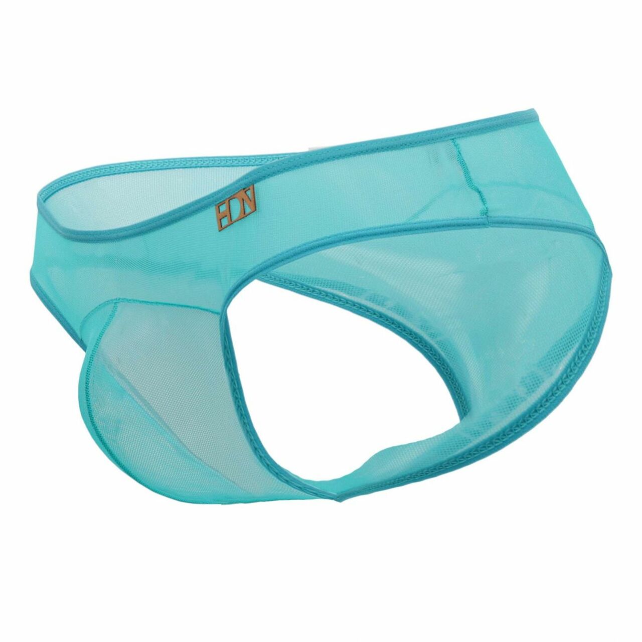 Mens Hidden Seduction Stretch Mesh Bikini Brief Jade