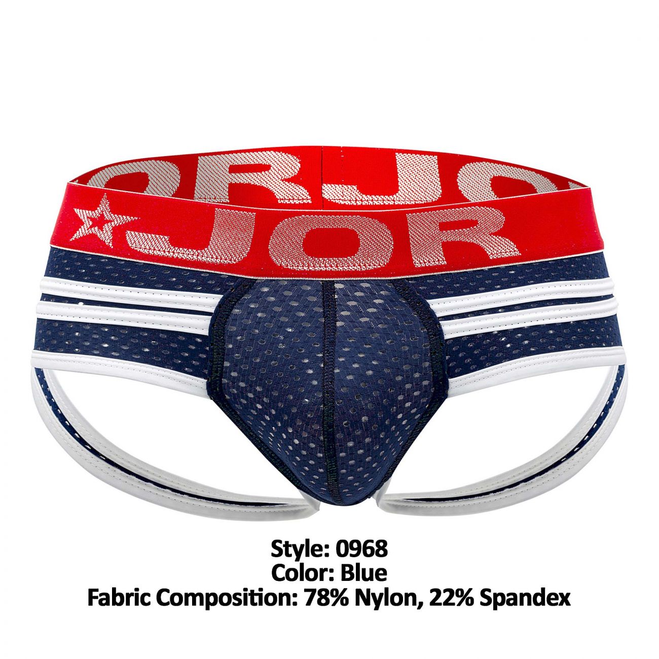 JOR 0968 Fox Briefs Jockstrap Blue