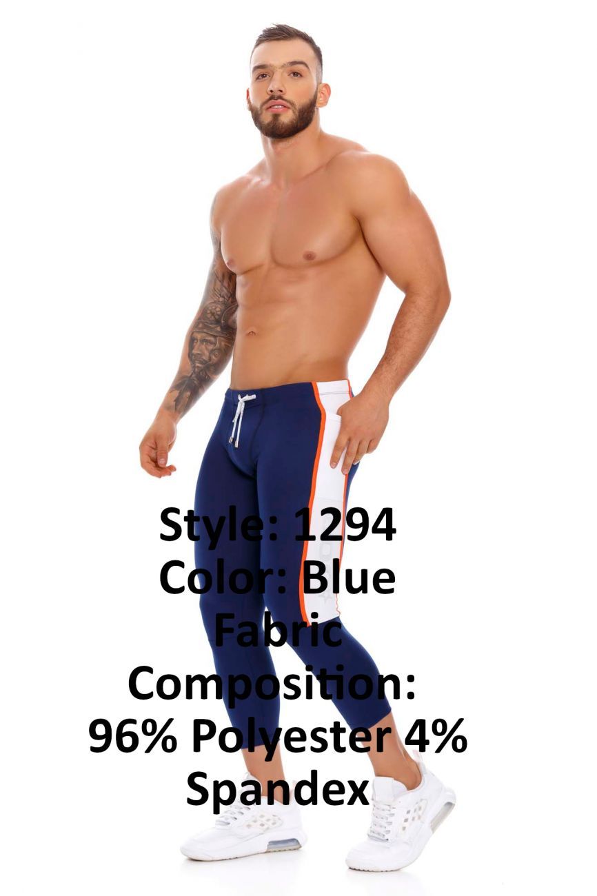 JOR 1294 Biker Athletic Pants Blue