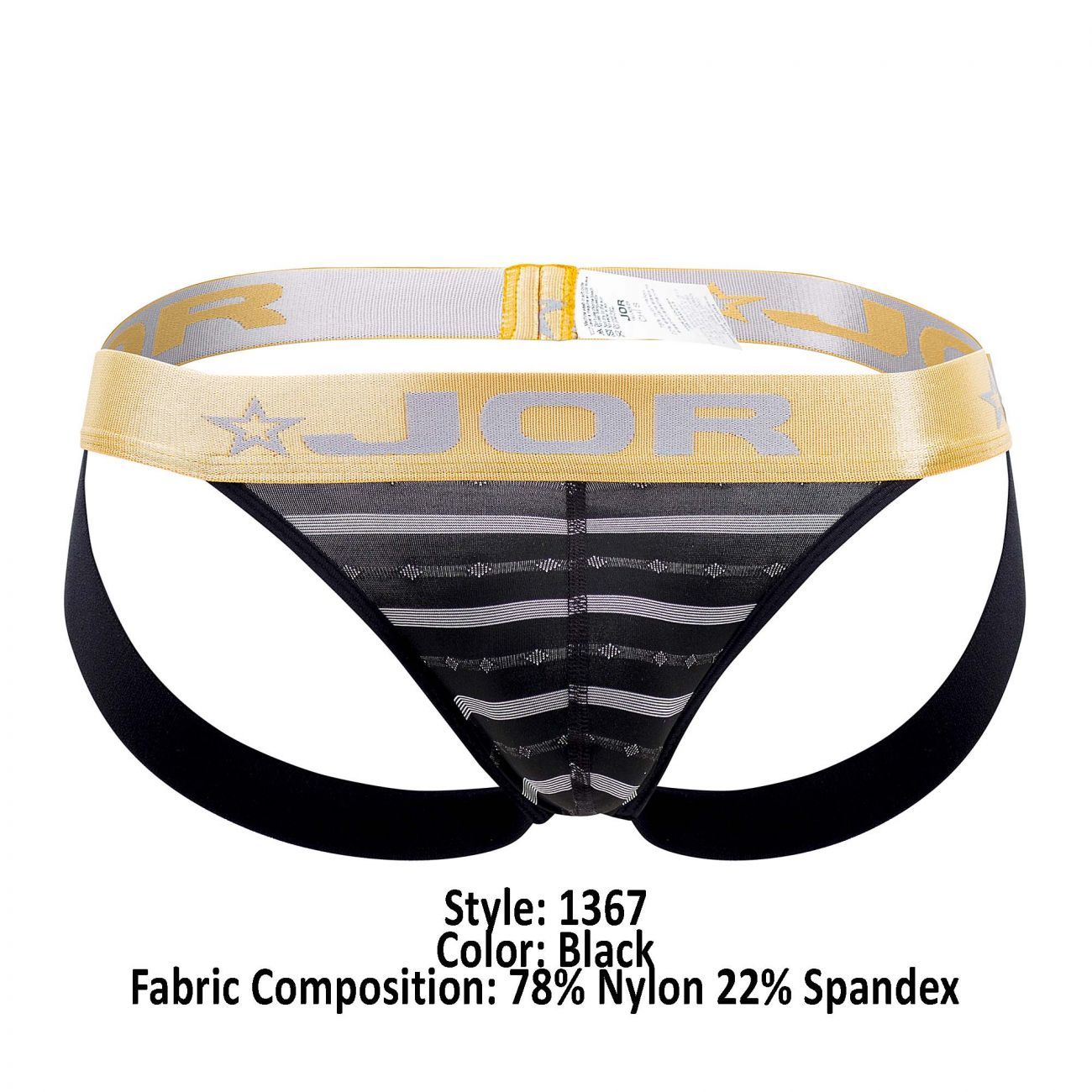 JOR 1367 Texas Jockstrap Black