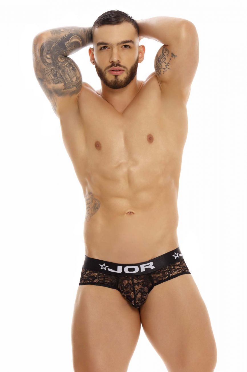 JOR 1379 Romance Lace Briefs Black