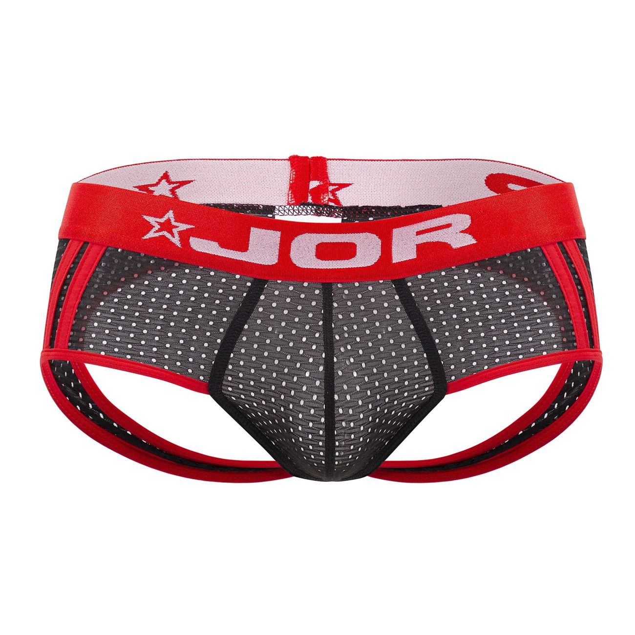 JOR 1636 Electro Jockstrap Black & Red