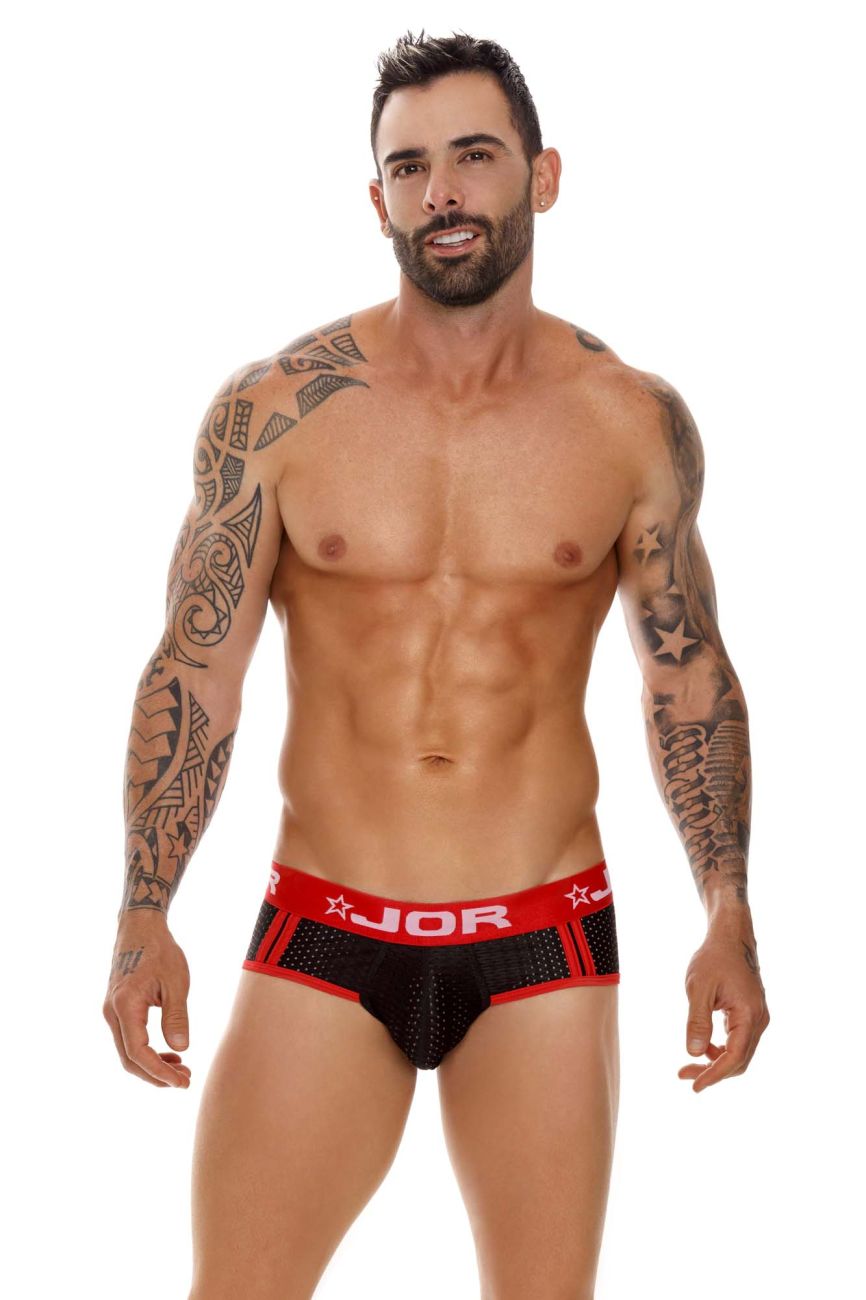 JOR 1636 Electro Jockstrap Black & Red
