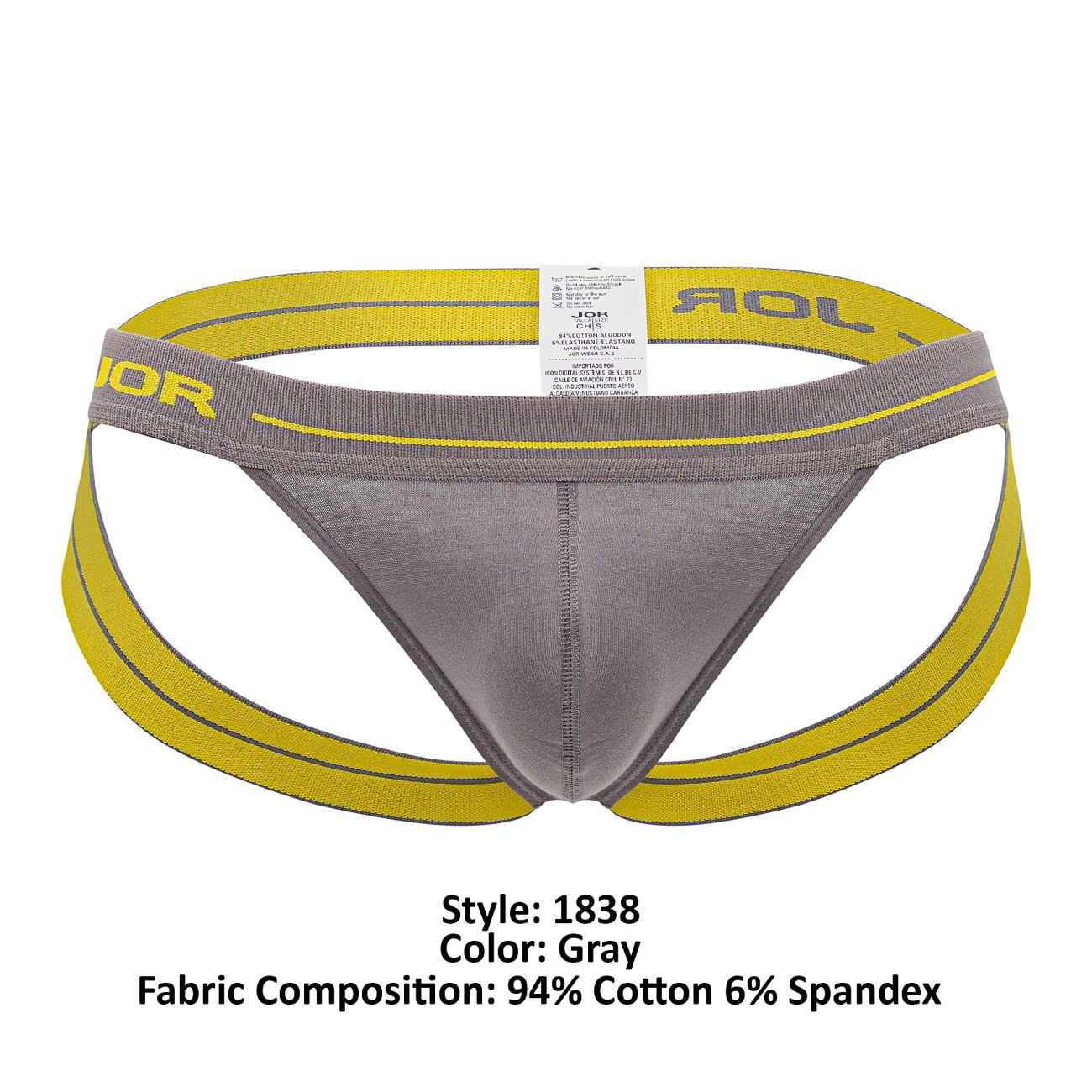 JOR 1838 Daily Jockstrap Gray