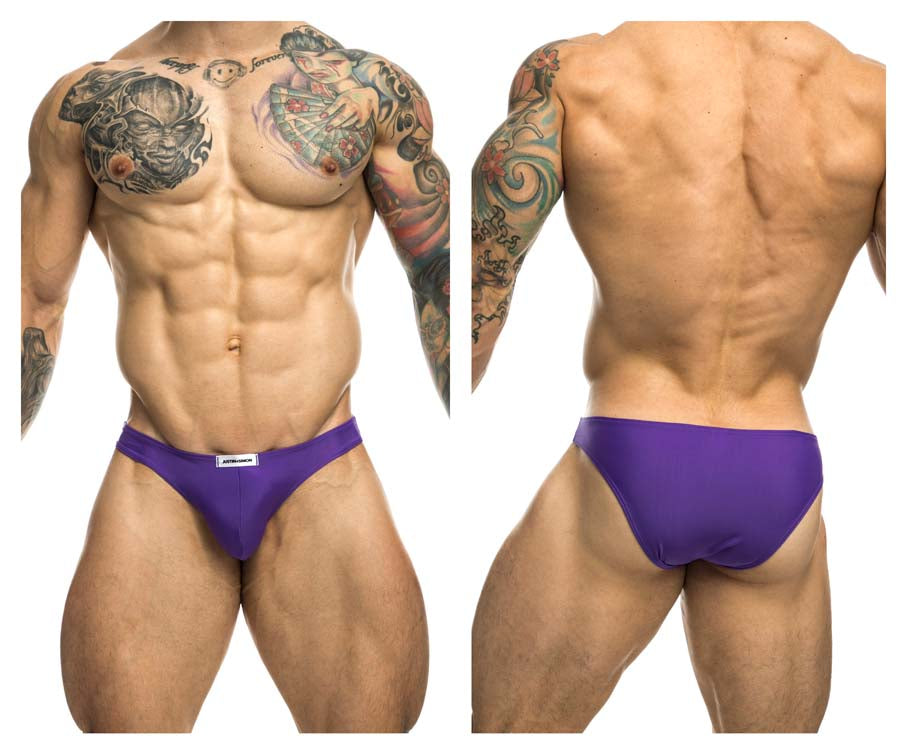 JUSTIN+SIMON XSJ01 Classic Silky Bikini Purple Plus Sizes