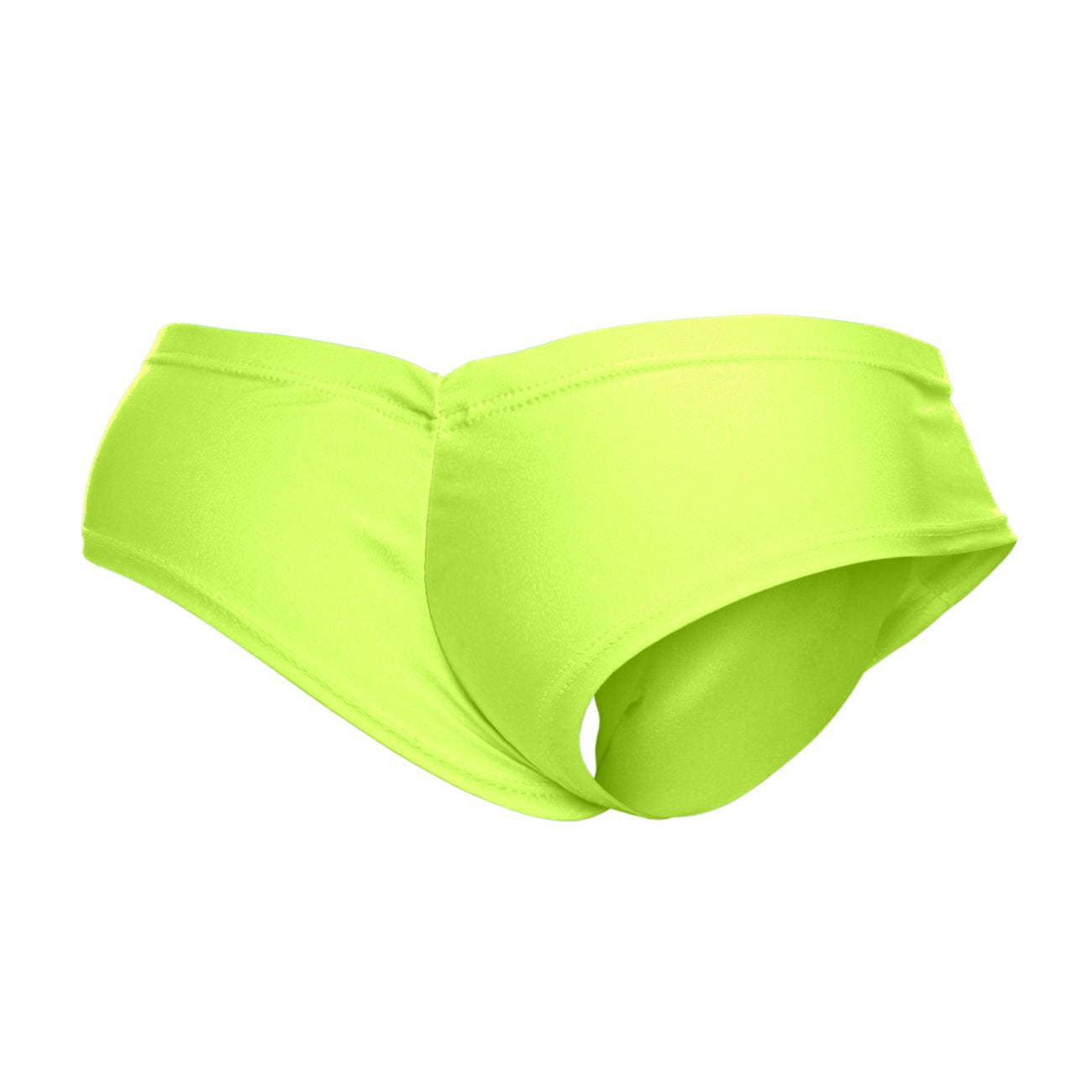 JUSTIN+SIMON XSJ22 Cheek Briefs Neon Green Plus Sizes