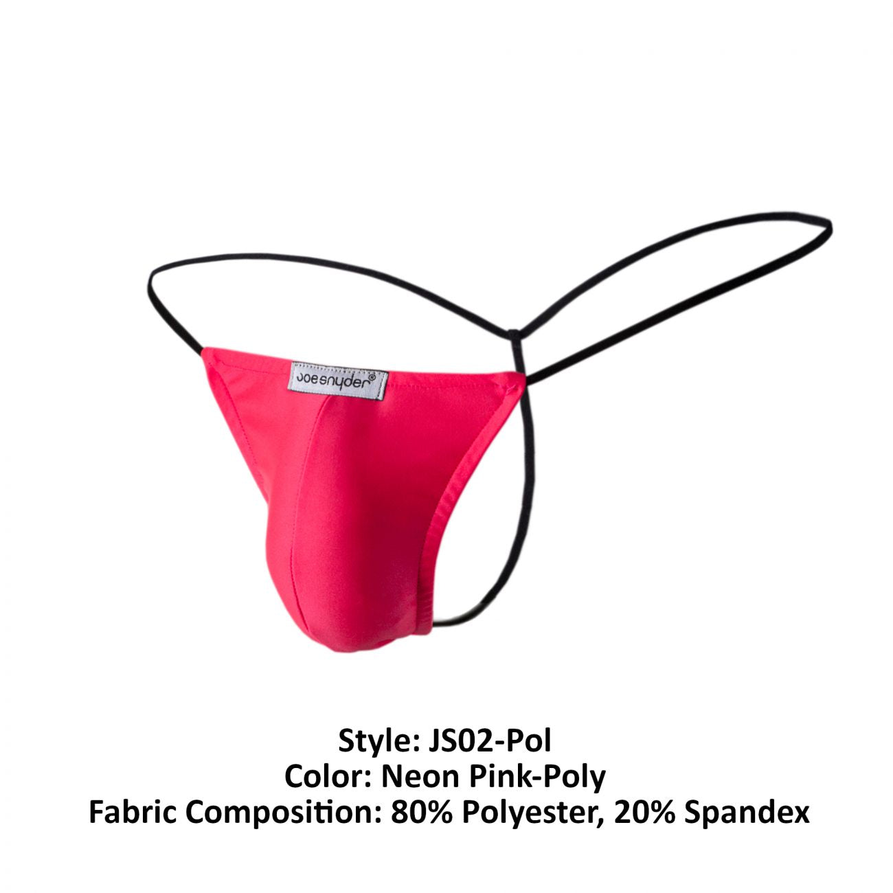 Joe Snyder JS02-Pol Polyester G-String Neon Pink Poly