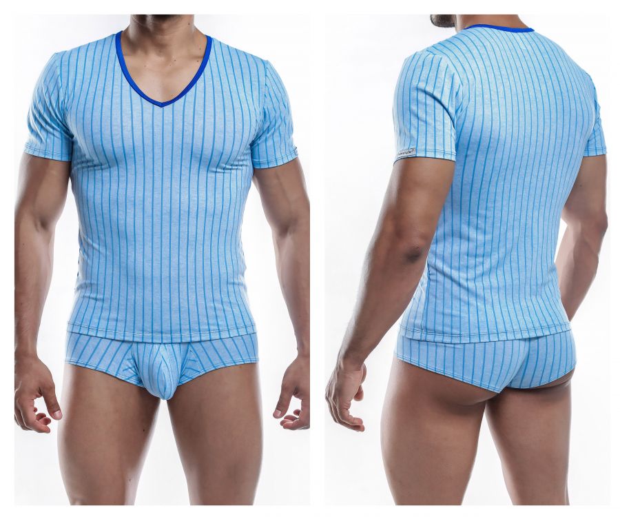 Joe Snyder JS29 V Neck Tank Top Blue Line