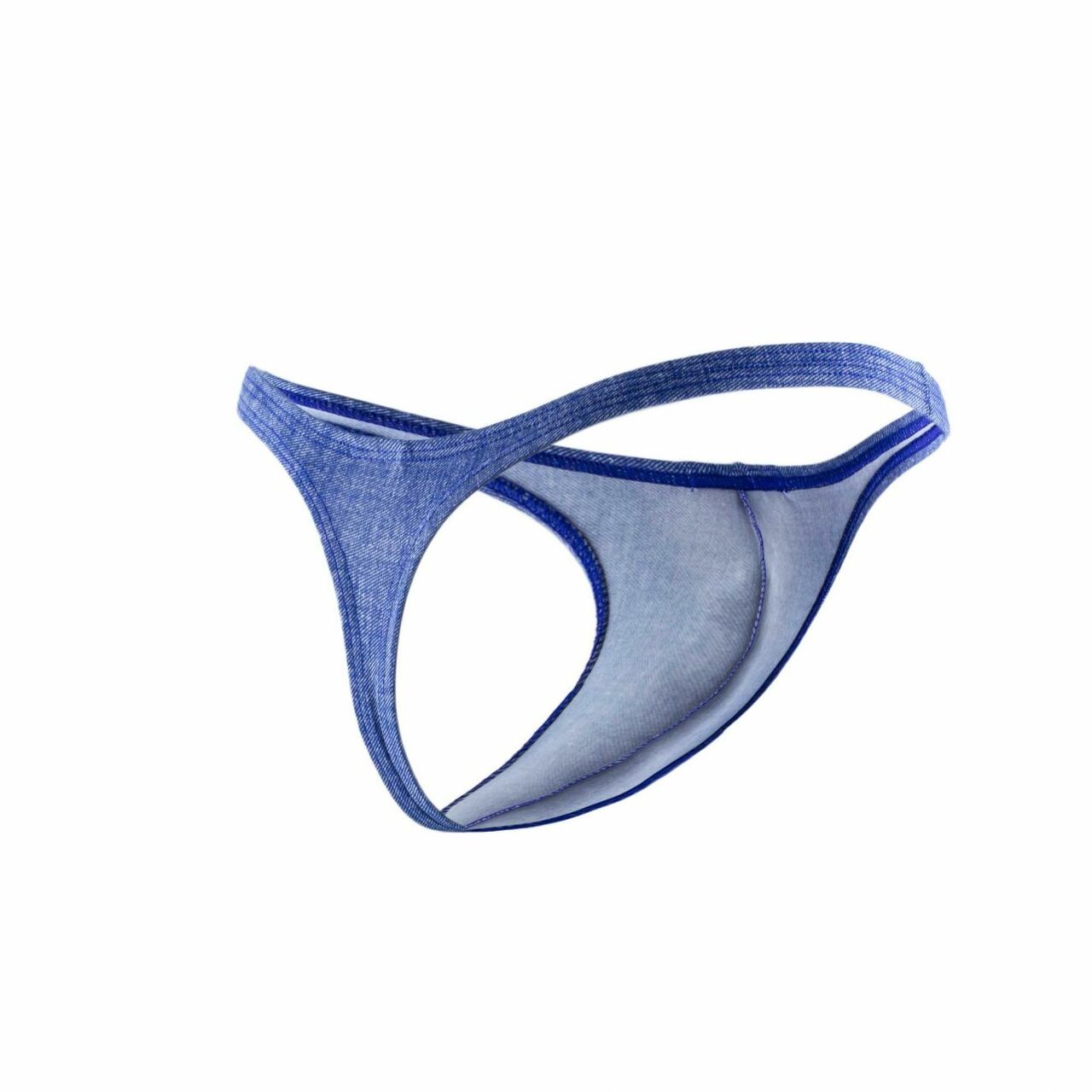 Mens Denim Look Thong Blue