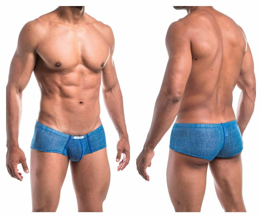 SALE - Mens Denim Look Cheek Boxer Briefs Blue