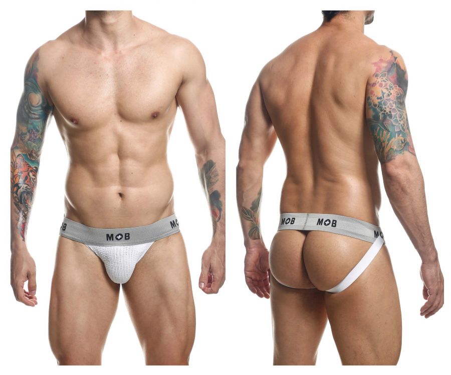 MaleBasics MBL107 Classic Fetish Jock 3 Inches Jockstrap Including Plus Sizes White