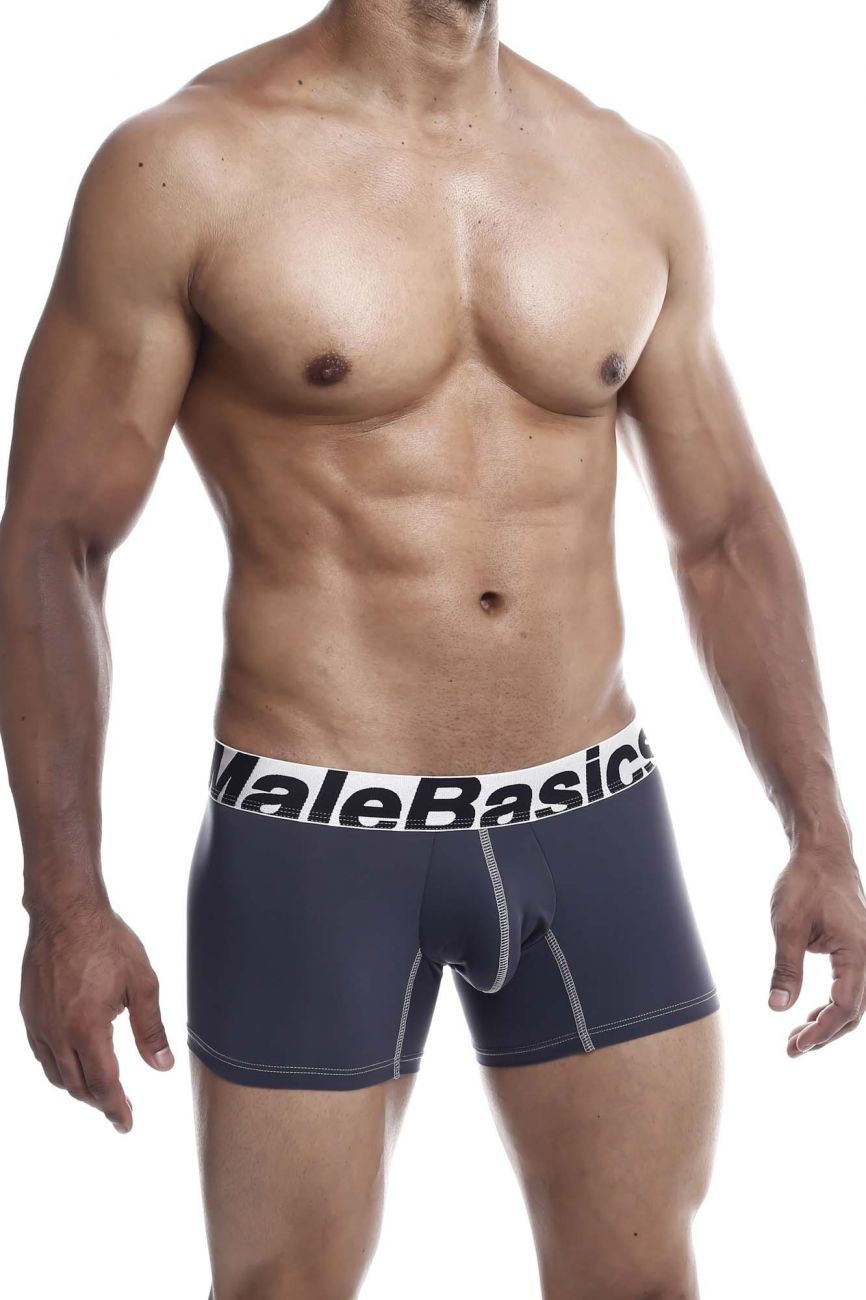 MaleBasics MBM01 Performance Boxer Briefs Gray
