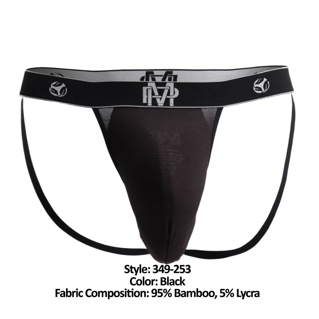 Male Power 349-253 Bamboo Sport Jock Black