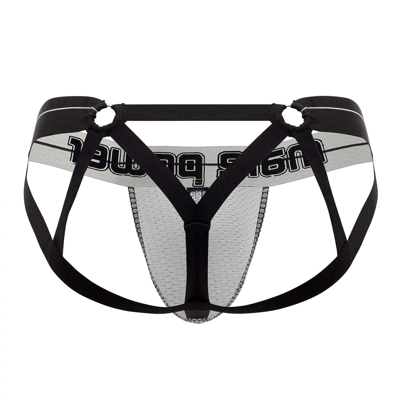 Male Power 352-269 Sexagon Strappy Ring Jock Gray