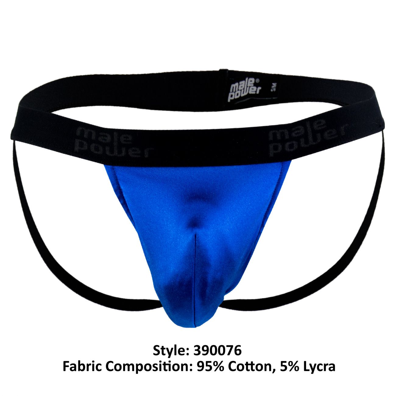 Male Power 390076 Satin Lycra Jockstrap Royal