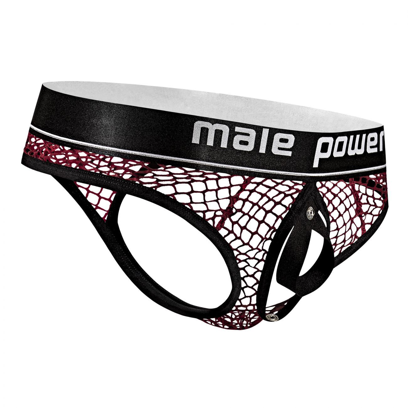 Male Power 410-260 Cockpit C-Ring Thong Burgundy
