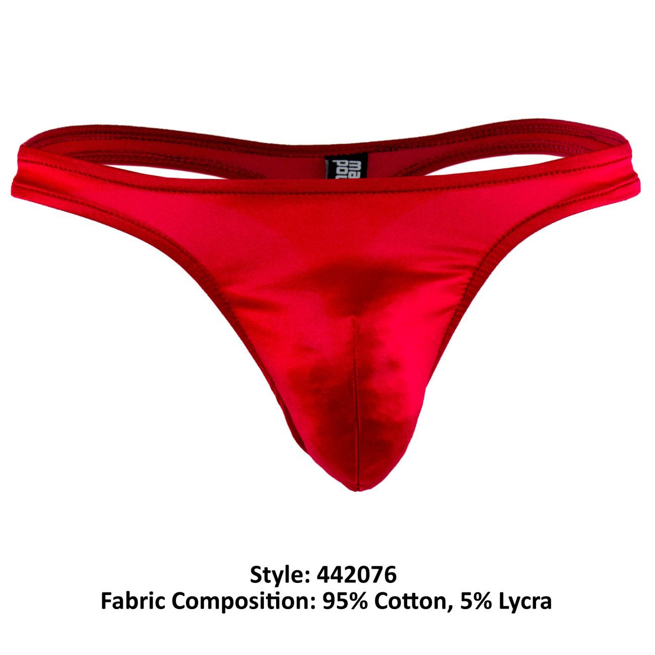 Male Power 442076 Satin Lycra Sexy Thong Red
