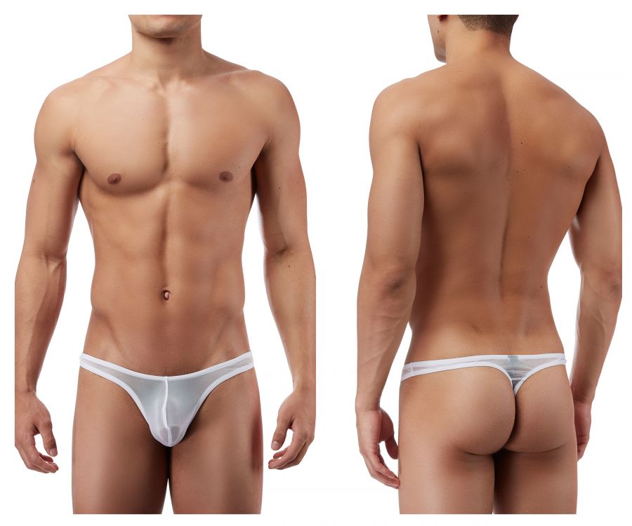 Male Power PAK882 Euro Male Mesh Mini Pouch Thong White