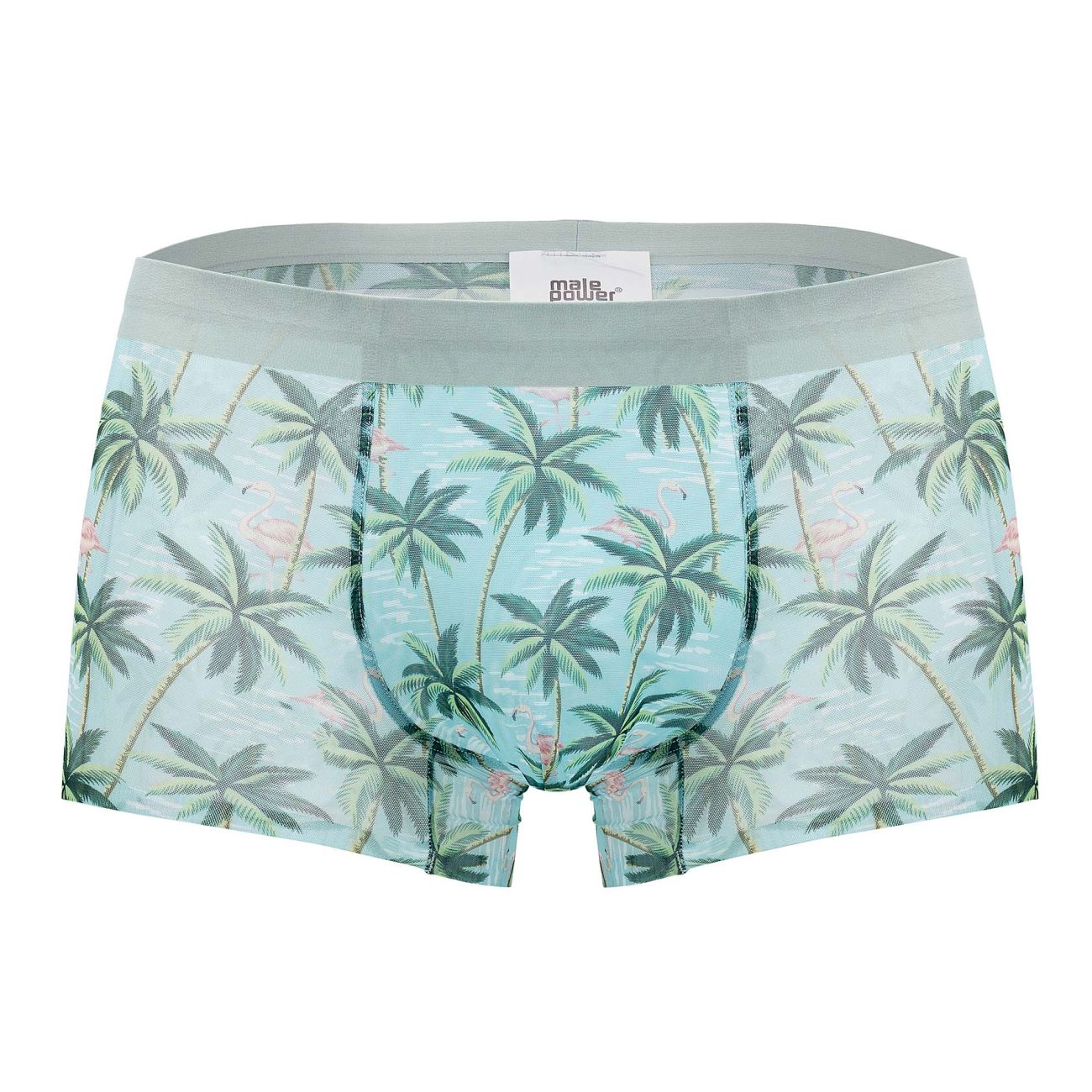 Male Power SMS-011 Sheer Prints Seamless Short Flamingo