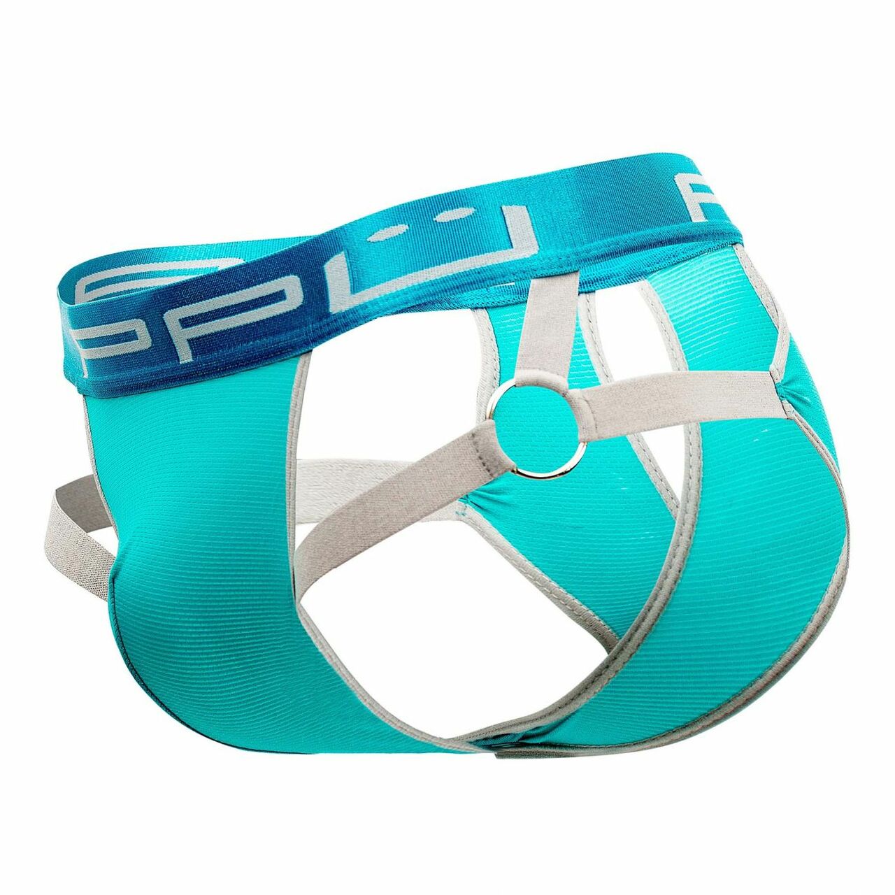 SALE - Mens PPU Underwear Strap Jock Strap with Metal Rings Jade