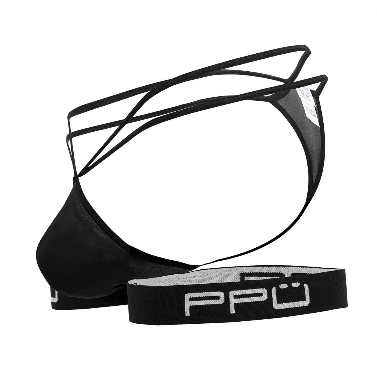 PPU 2110 Garter Thongs Black