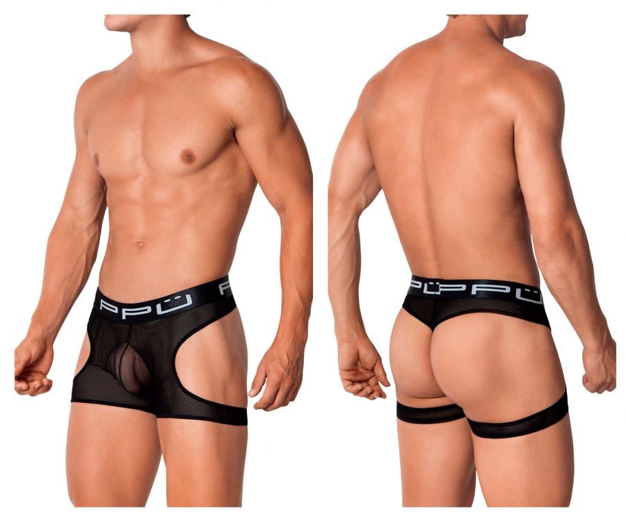 PPU 2111 Garter Trunks Black