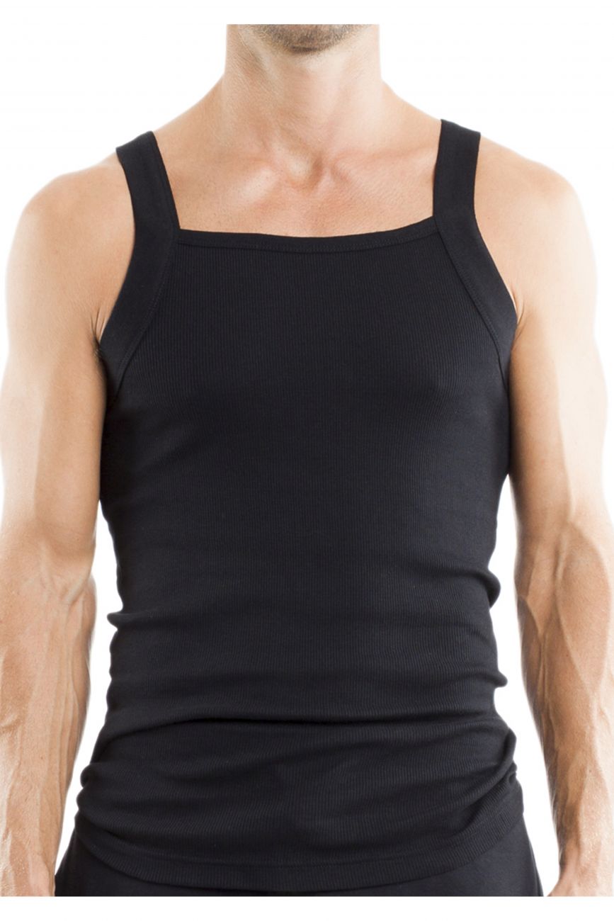 Papi 559102-001 3PK Square Neck Tank Black