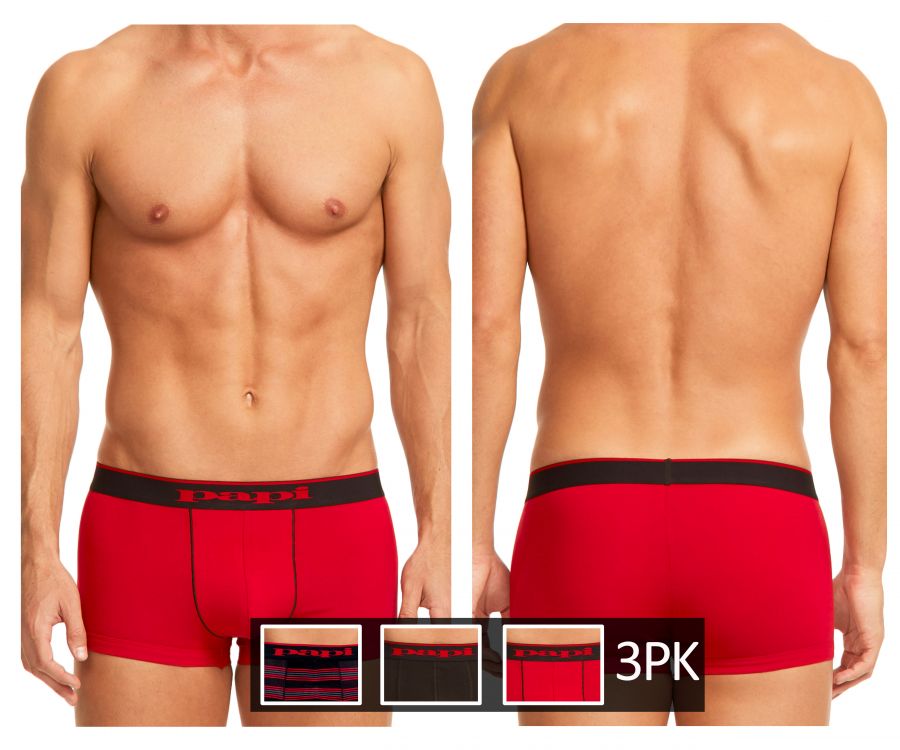 Papi 980503-982 Cotton Stretch Brazilian Yarndye Band Stripe Red Black