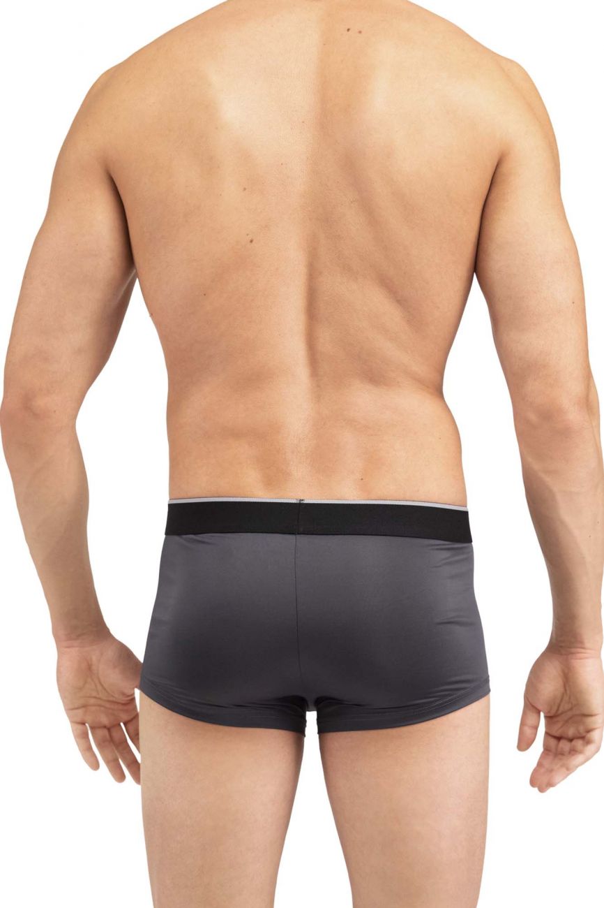 Papi MPA005 2PK Brazilian Trunks Black Gray