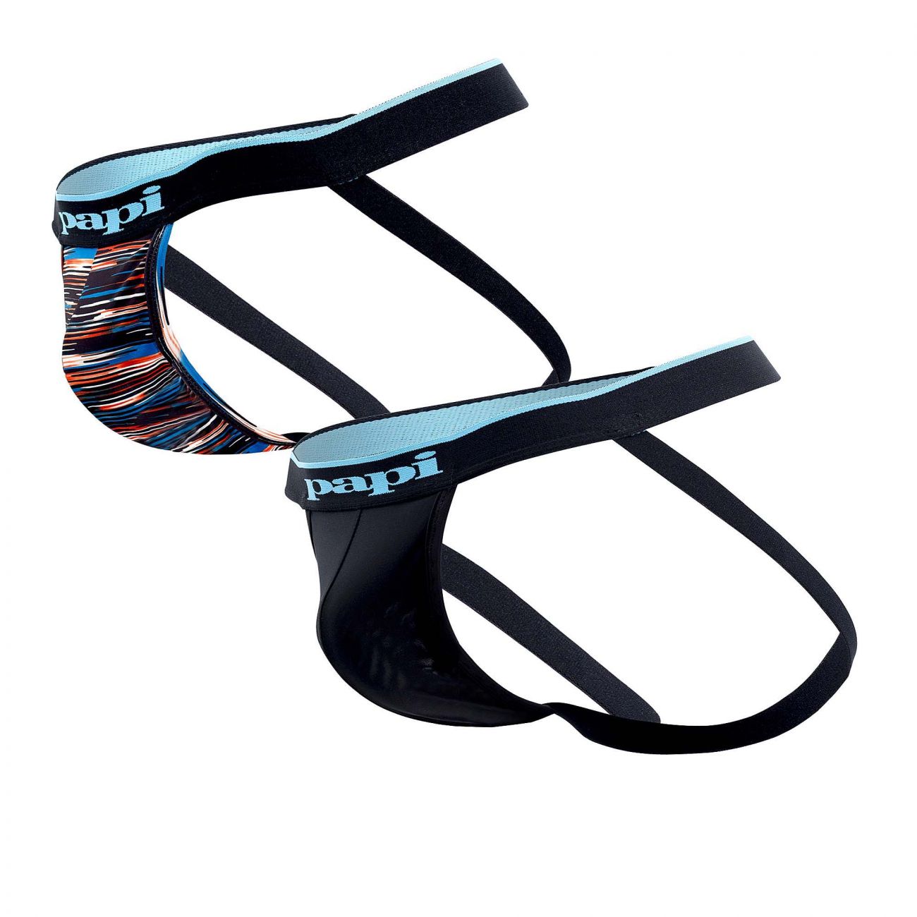 UMPA006 2PK Jockstrap Black Blue