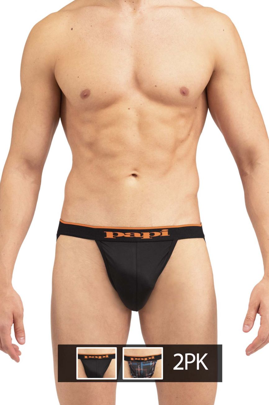 Papi UMPA006 2PK Jockstrap Black Orange