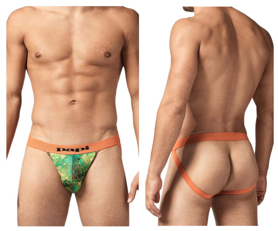 Papi UMPA051 Fashion Microflex Brazilian Jockstrap Sunrise Multi Print