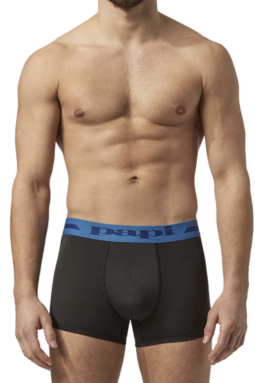Papi UMPA080 2PK Microflex Brazilian Trunks Alloy-Black