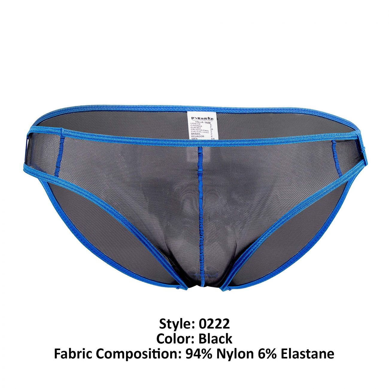 Pikante 0222 Communication Mesh Briefs Black