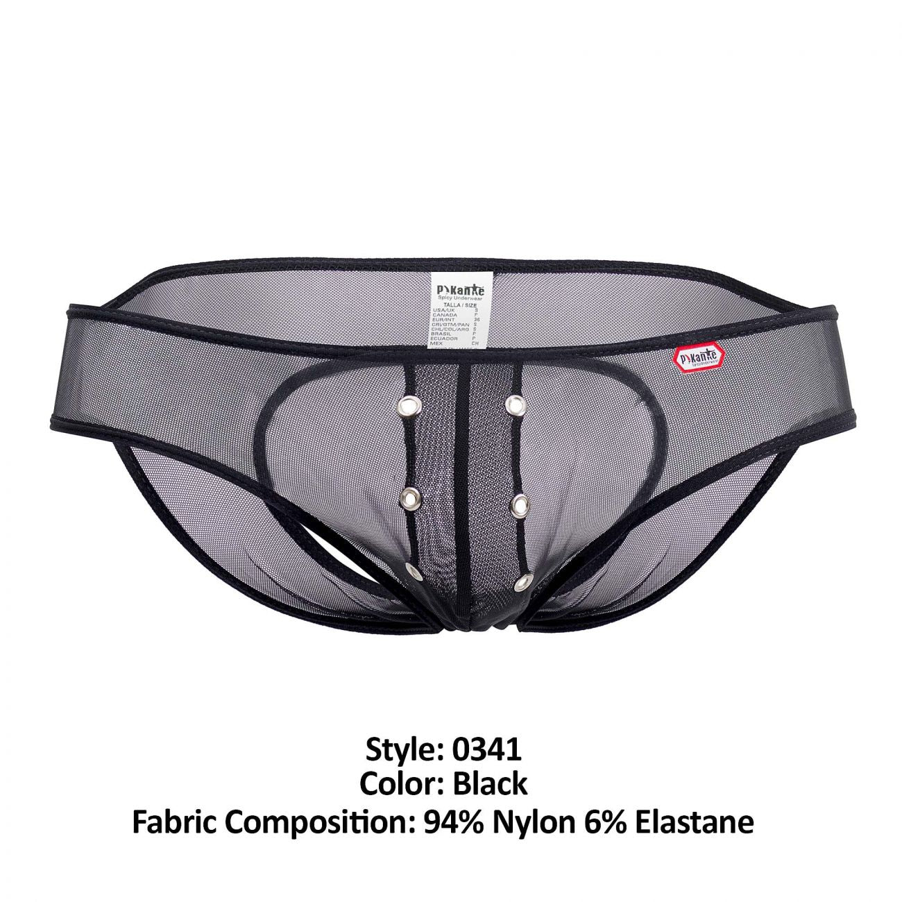 Pikante 0341 Wallace Jockstrap Briefs Black