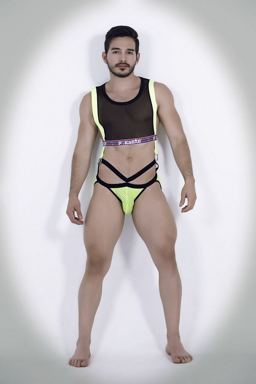 SALE - Mens Pikante Underwear Leader Open Back Briefs Green
