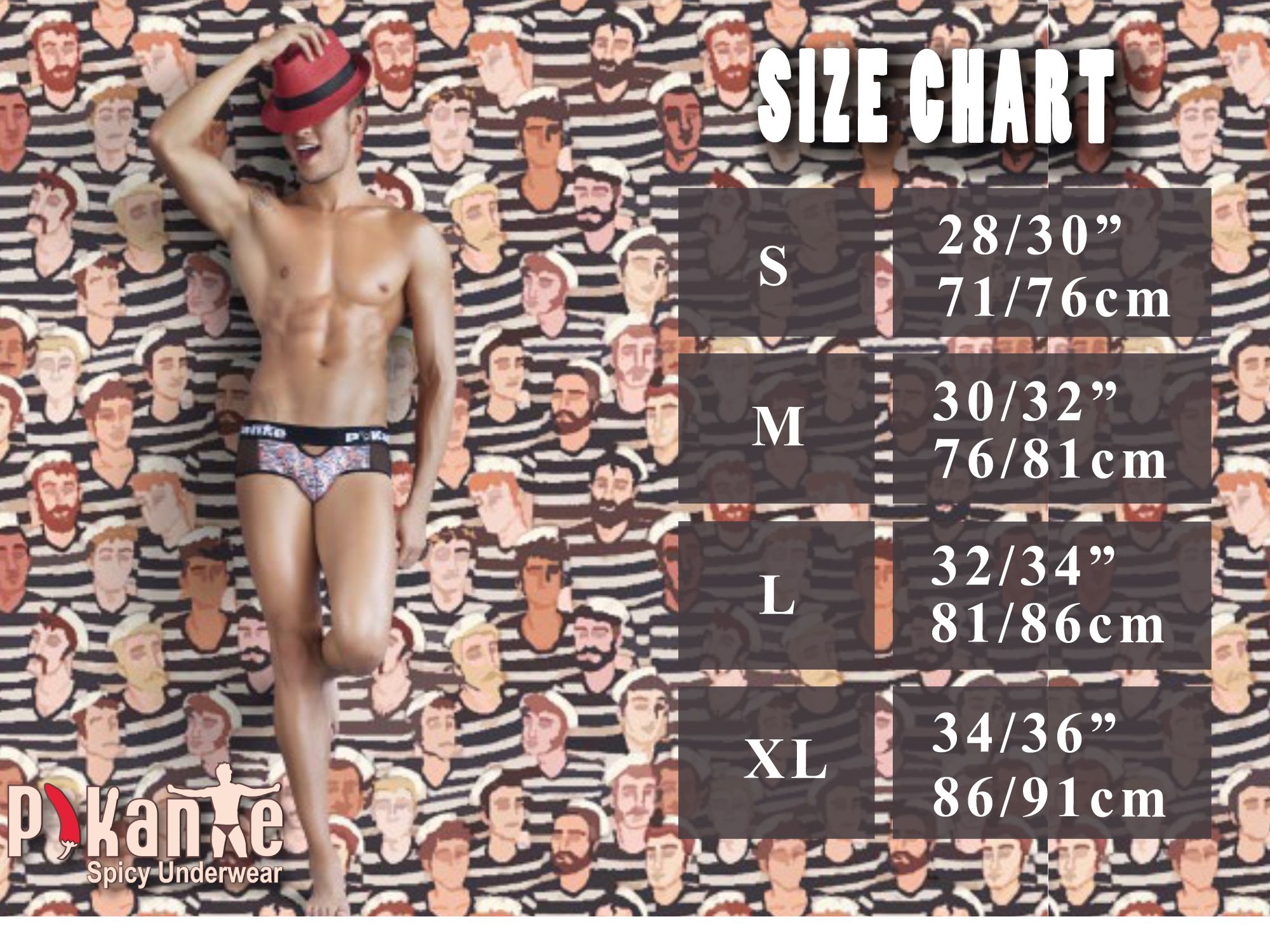 Mens Pikante Compatibility Printed Jockstrap Black Multi