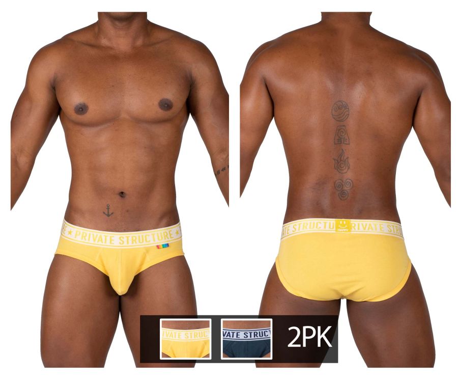 Private Structure EPUT4385 2PK Mid Waist Mini Briefs All Colours