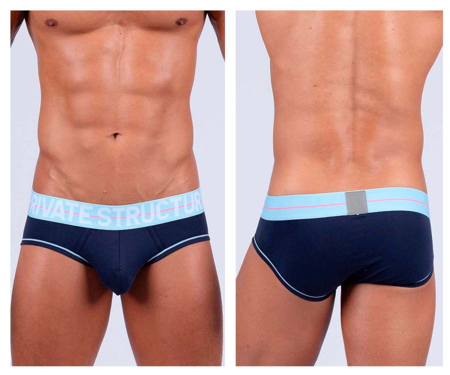 Private Structure MOUX4104 Mo Lite Mid Waist Mini Briefs Navy