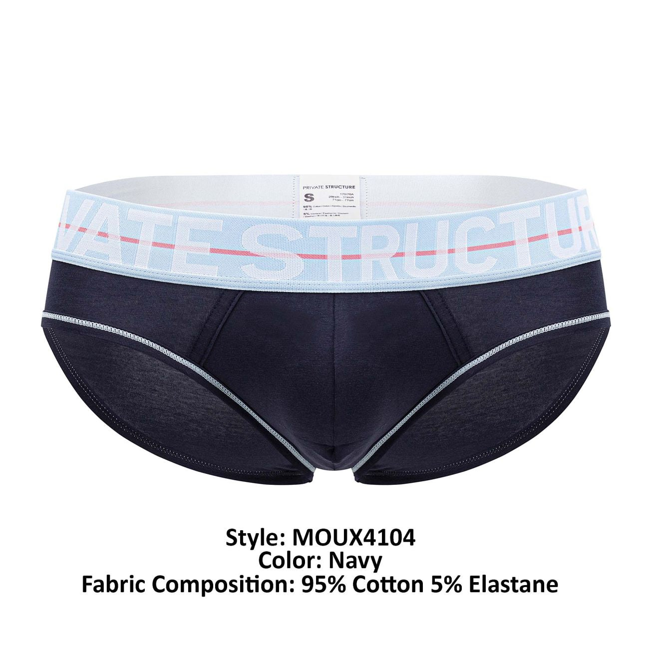 Private Structure MOUX4104 Mo Lite Mid Waist Mini Briefs Navy