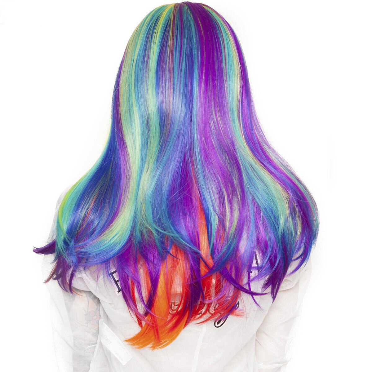 Rockstar Gay Rainbow Rock Wavy Wig