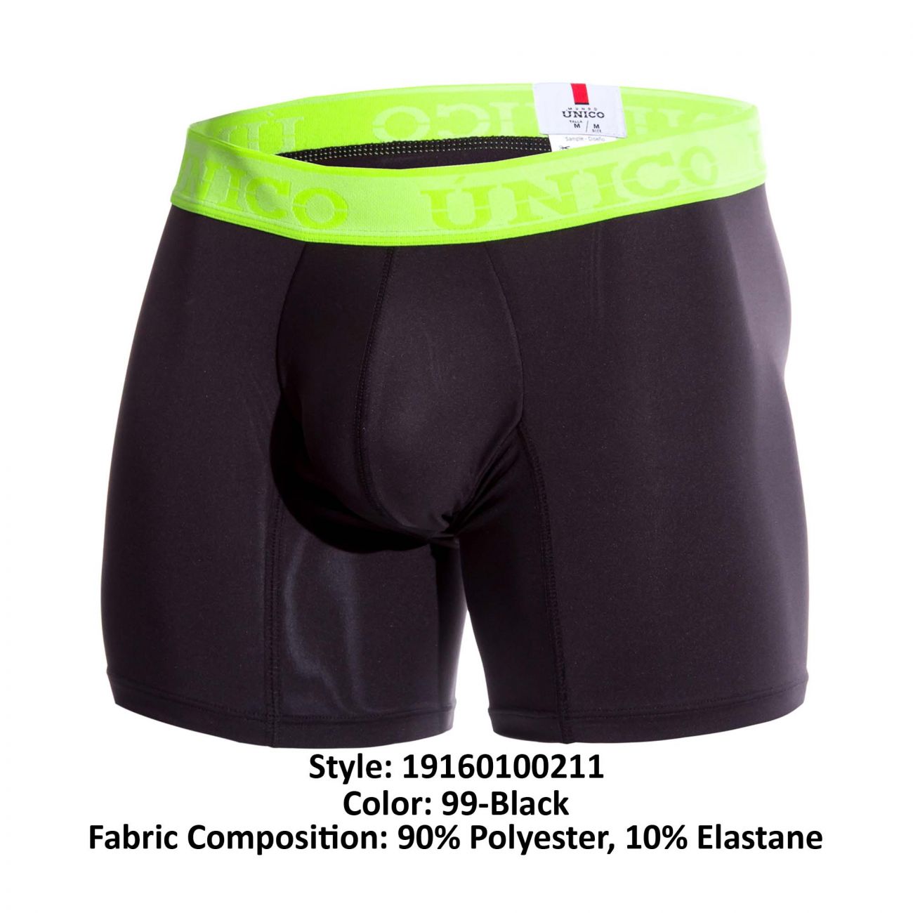 Unico 19160100211 COLORS Captacion Boxer Briefs Black