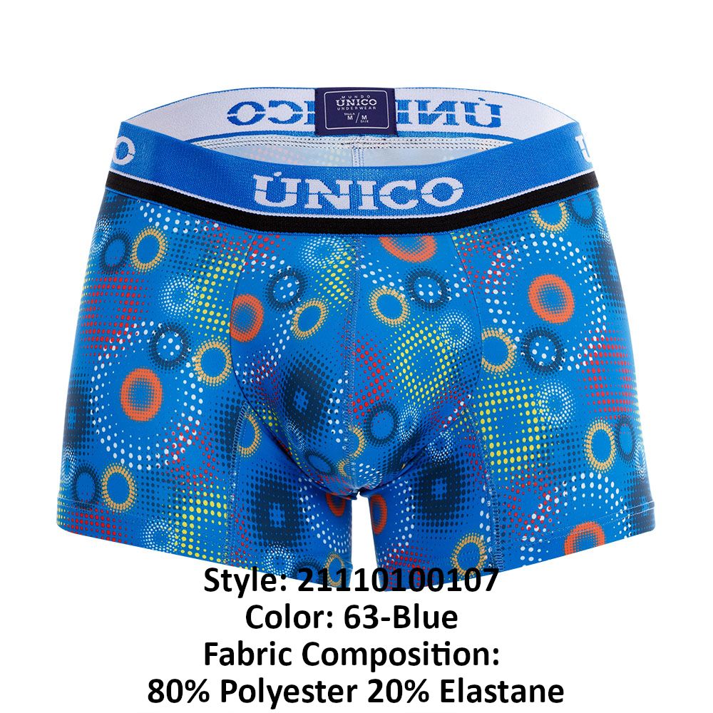 Unico 21110100107 Circle Dots Trunks Blue Printed