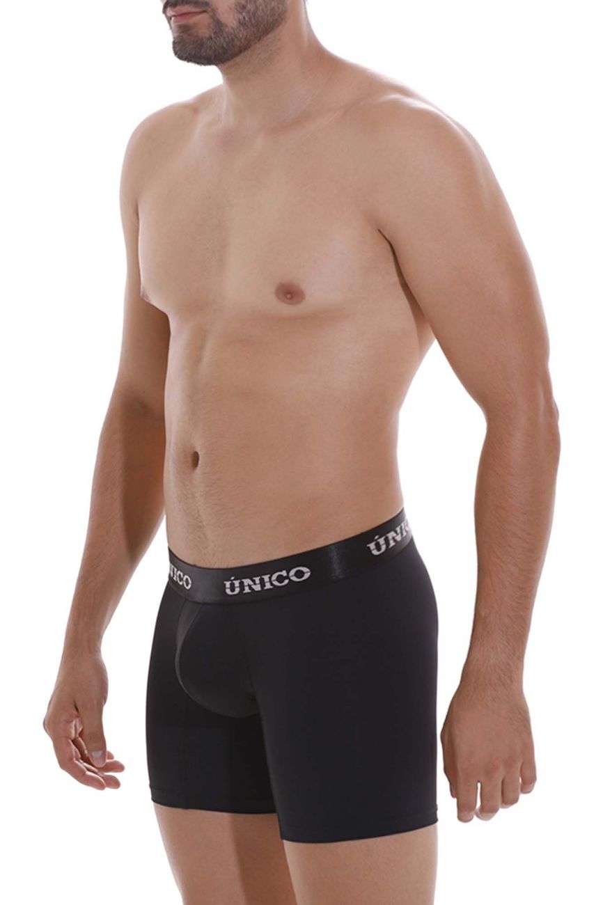 Unico 22120100207 Intenso M22 Boxer Briefs Black Plus Sizes