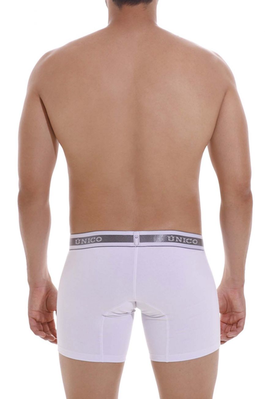 Unico 22120100209 Lustre A22 Boxer Briefs White Plus Sizes