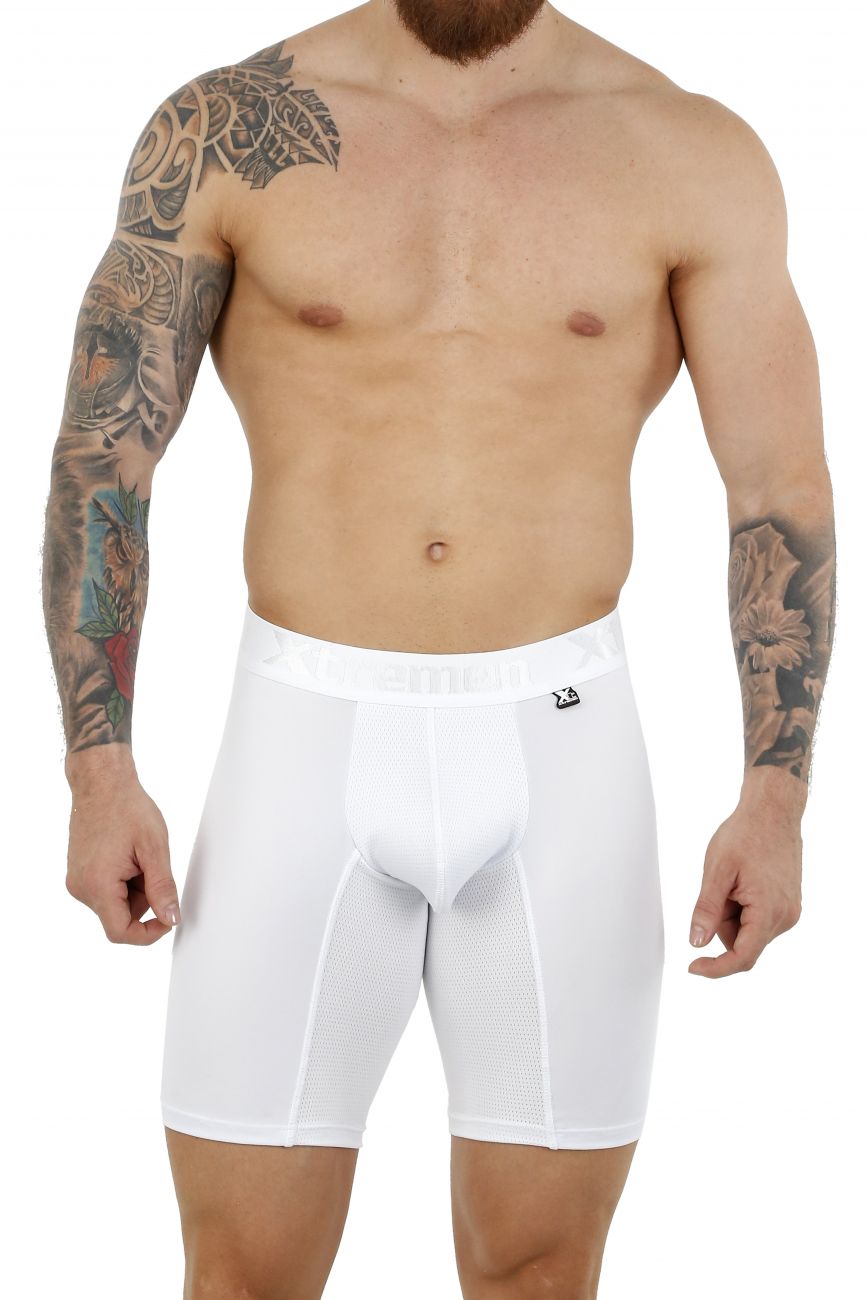 Xtremen 51471 Microfiber Boxer Briefs White